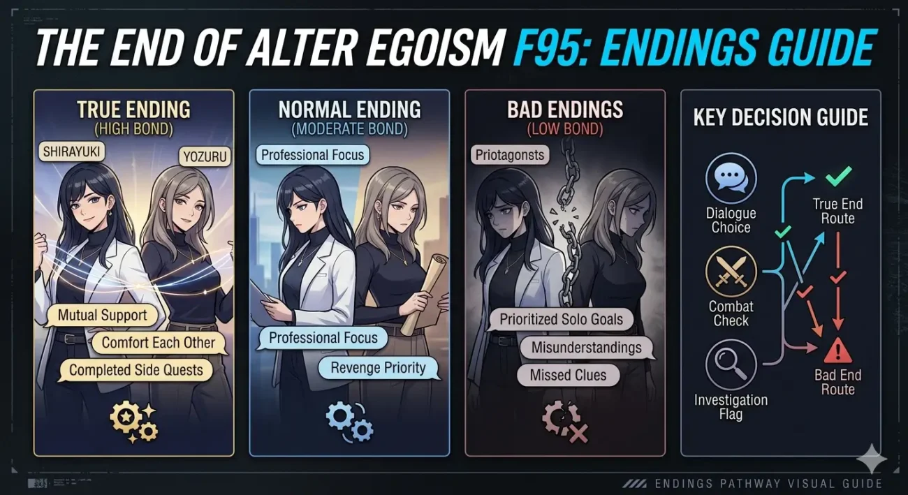 different types of ending Good , bad and final